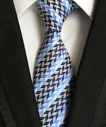 Blue on Blue Checkered Neck Tie